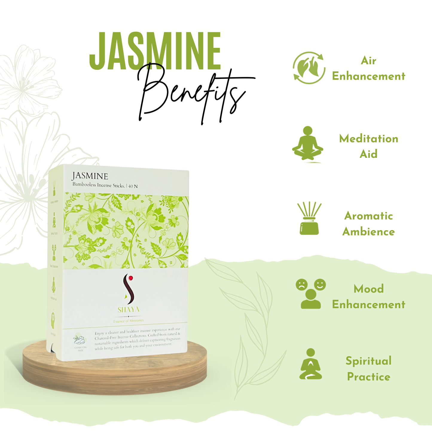 Jasmine - Luxury Dhoop Sticks - Bambooless