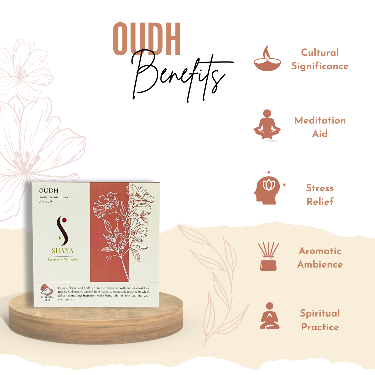 Oudh (Agarwood) - Luxury Incense Light Cones