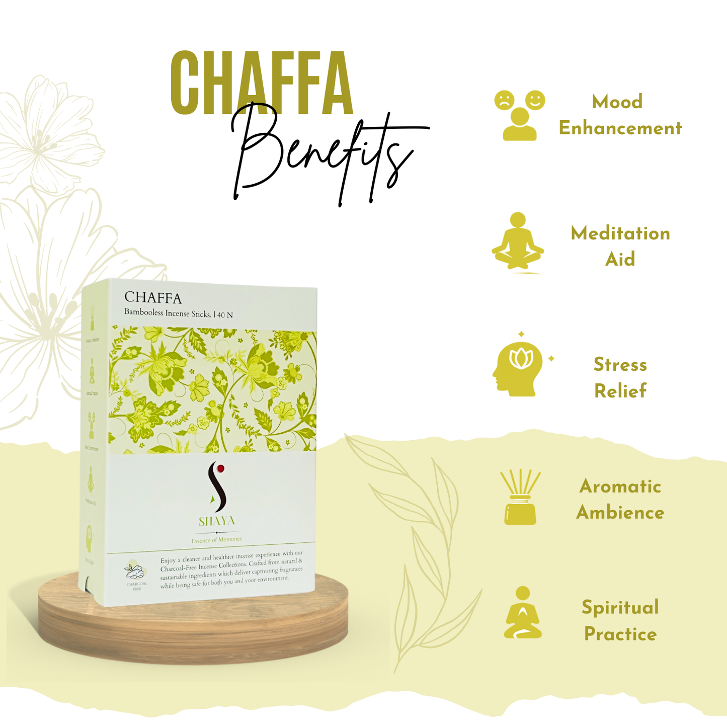 Chaffa (Plumeria) - Luxury Dhoop Sticks - Bambooless