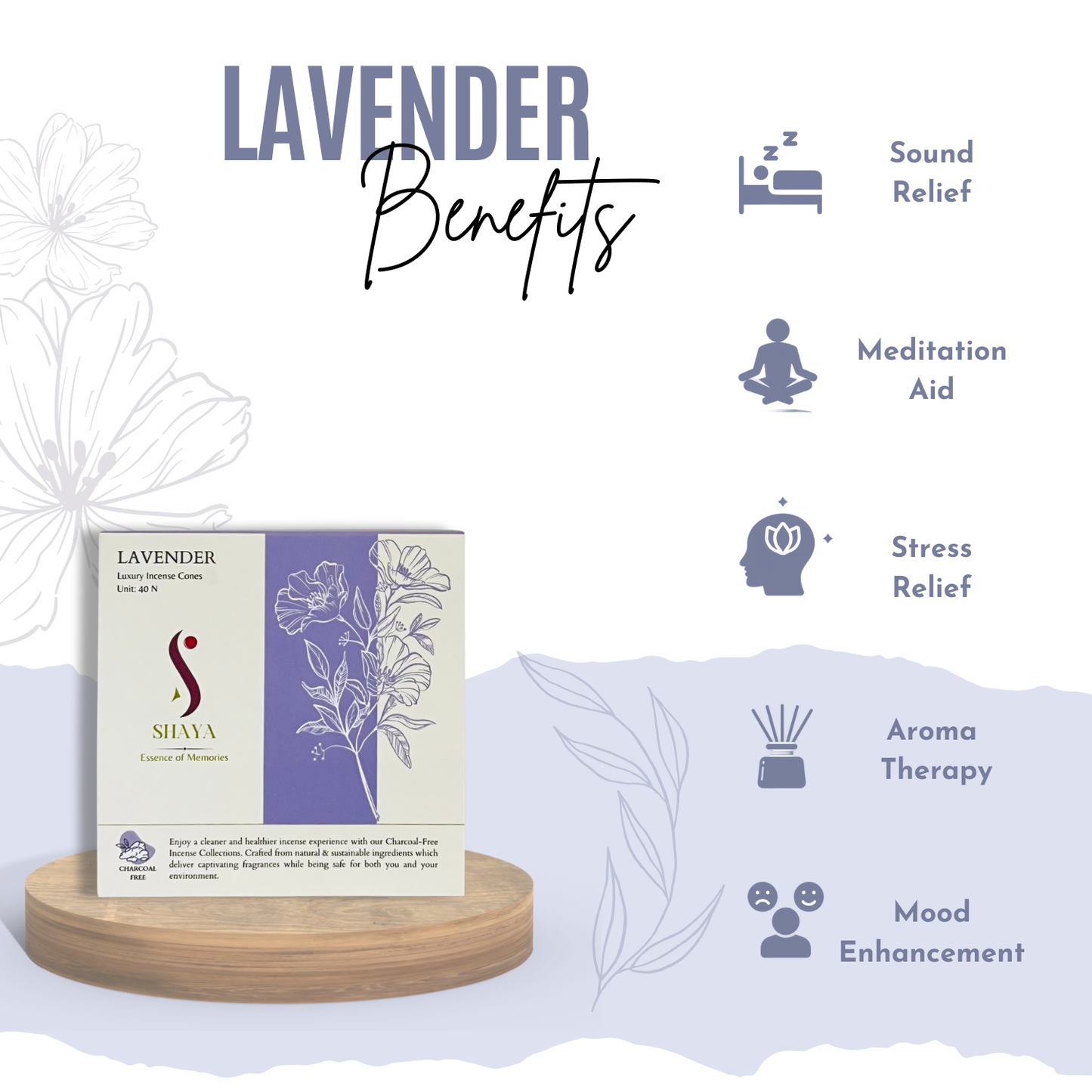 Lavender - Luxury Incense Light Cones