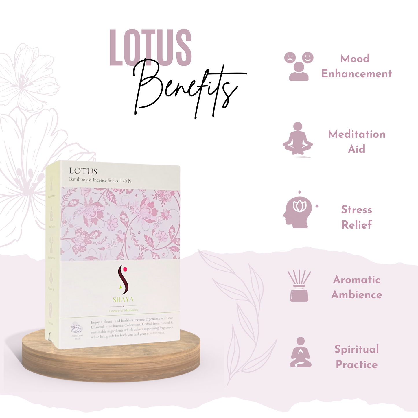 Lotus (Kamal) - Luxury Dhoop Sticks - Bambooless