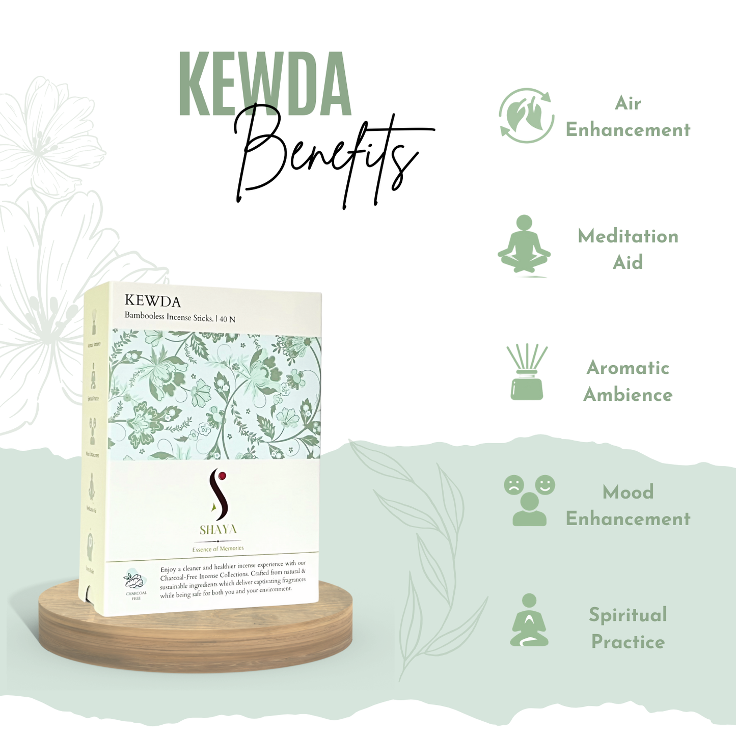 Kewda - Luxury Dhoop Sticks - Bambooless