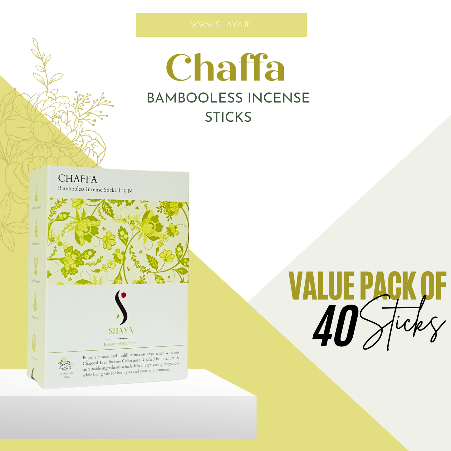 Chaffa (Plumeria) - Luxury Dhoop Sticks - Bambooless