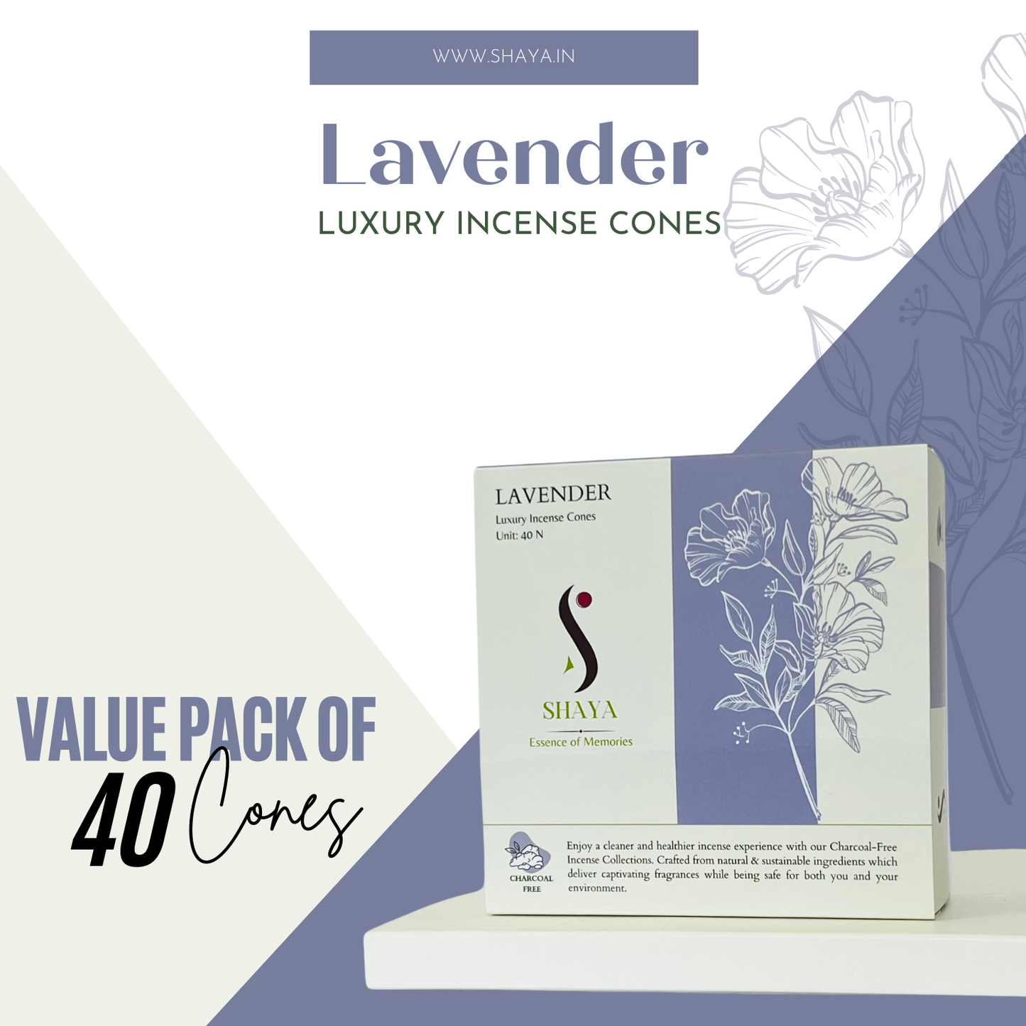 Lavender - Luxury Incense Light Cones