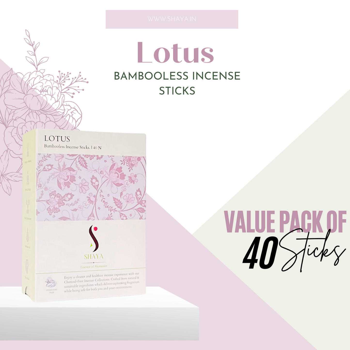 Lotus (Kamal) - Luxury Dhoop Sticks - Bambooless