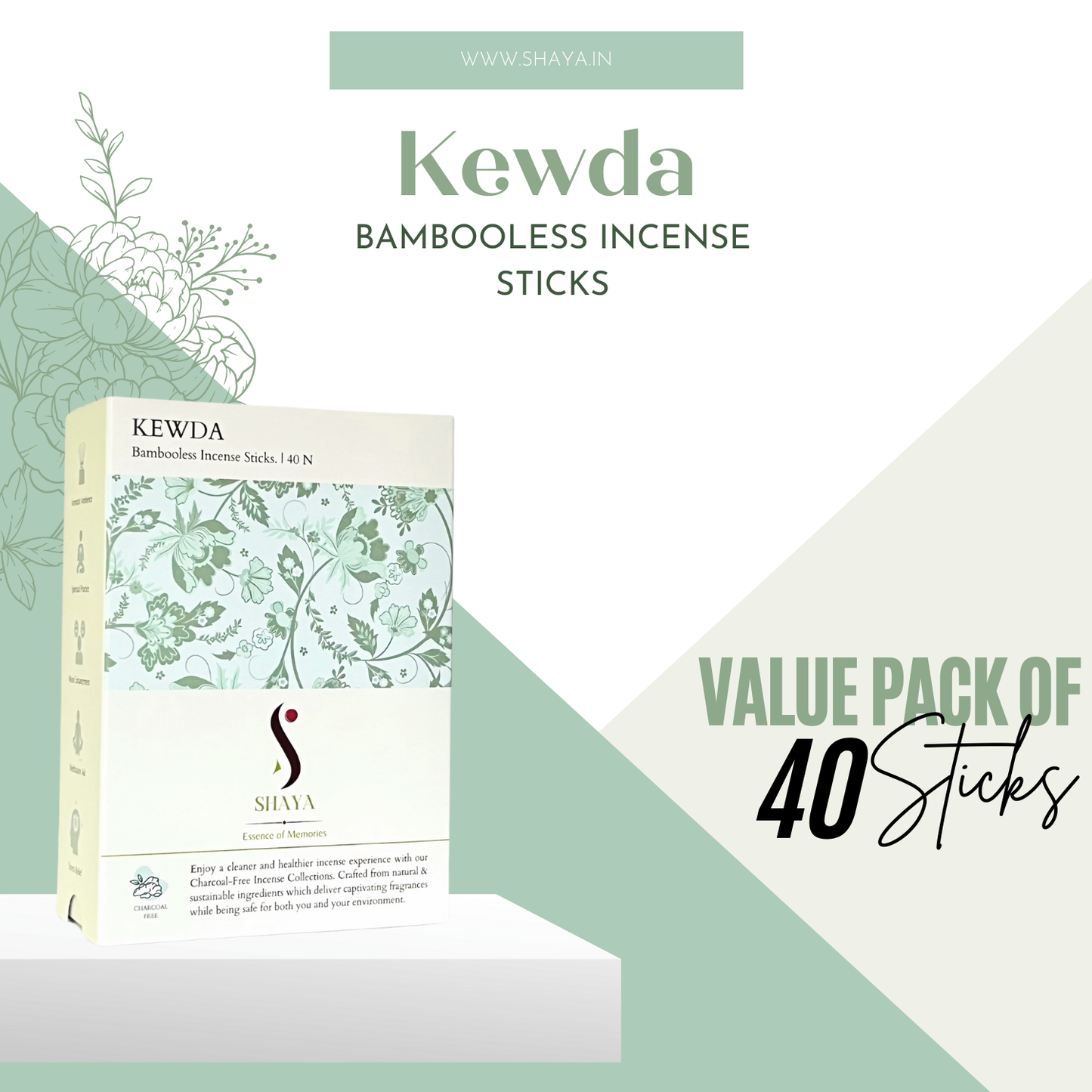 Kewda - Luxury Dhoop Sticks - Bambooless