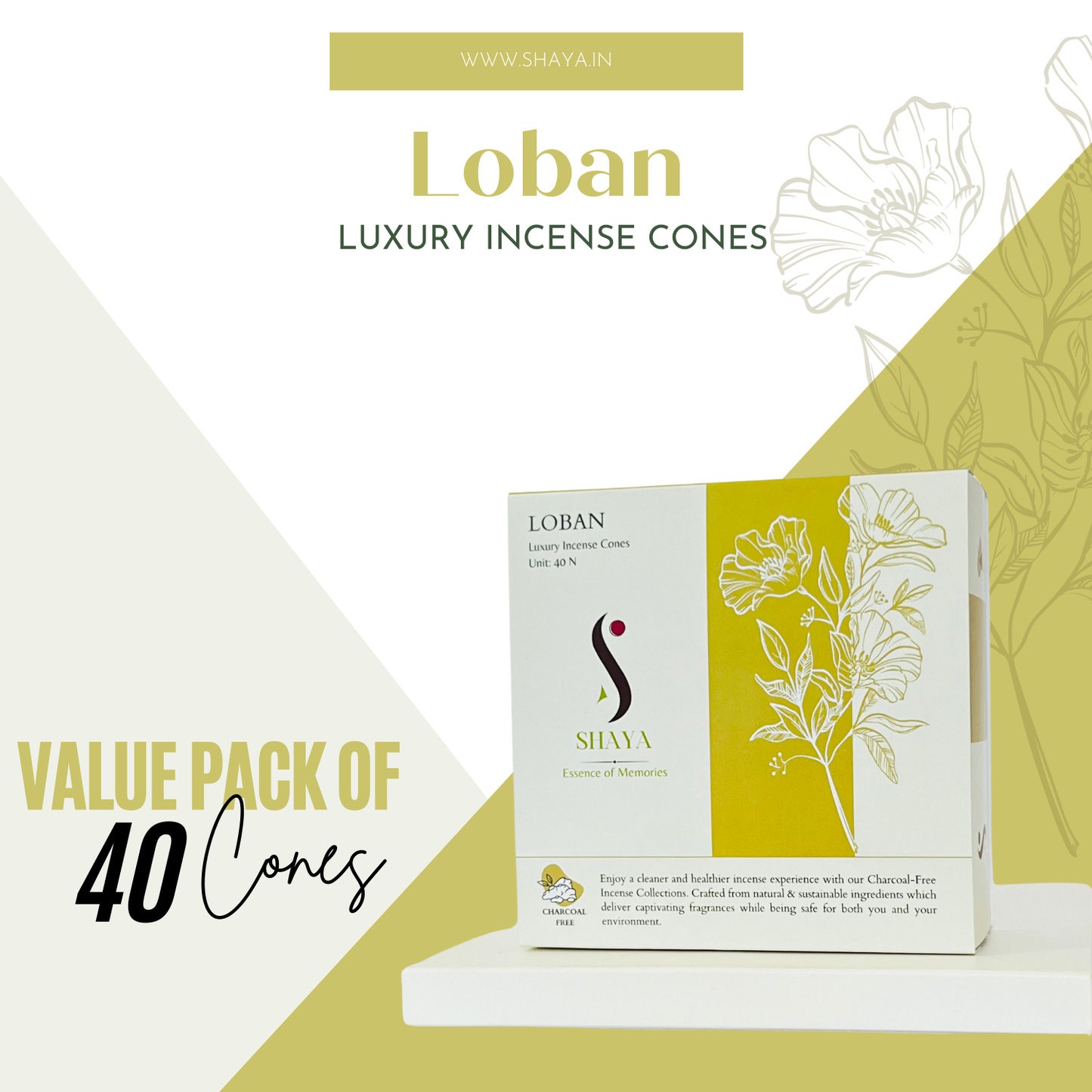 Loban (Resin of the Boswellia) - Luxury Incense Light Cones